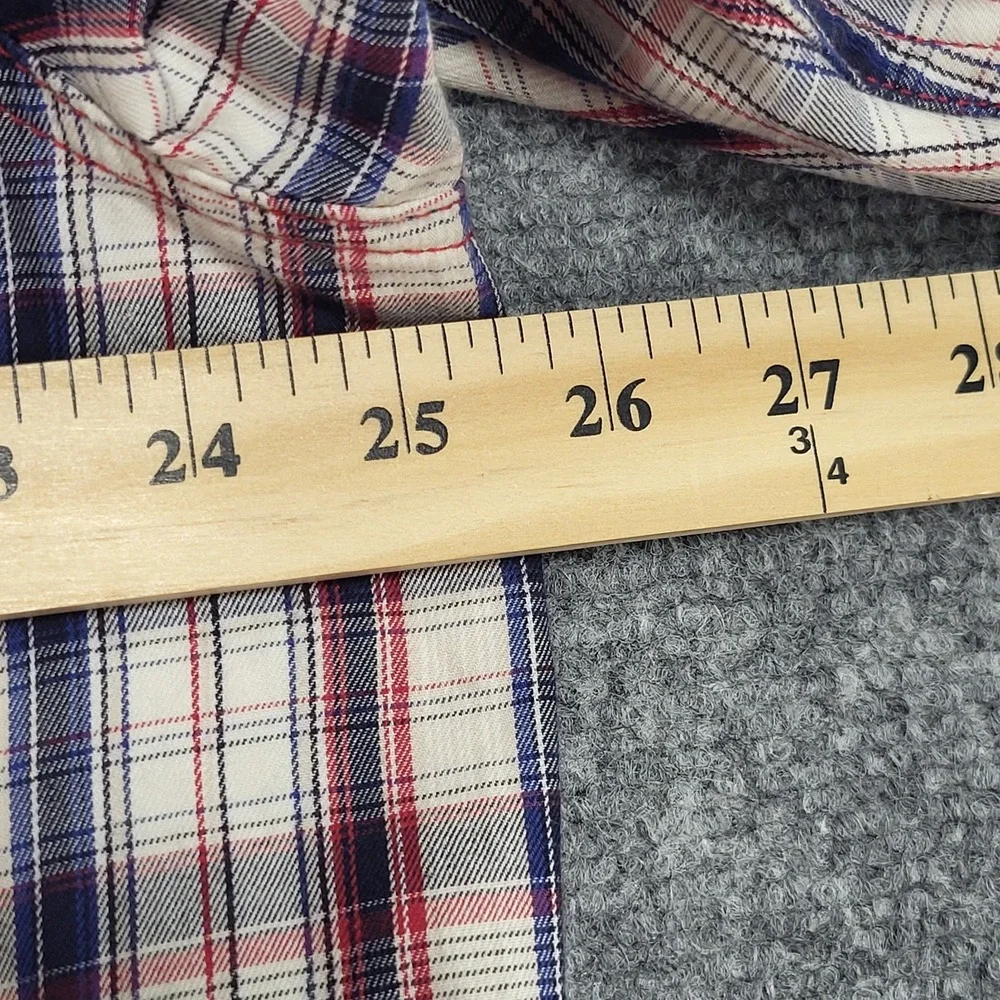 True Religion Men's Multicolor Plaid Long Sleeve Western Snap T-Shirt Size XXL